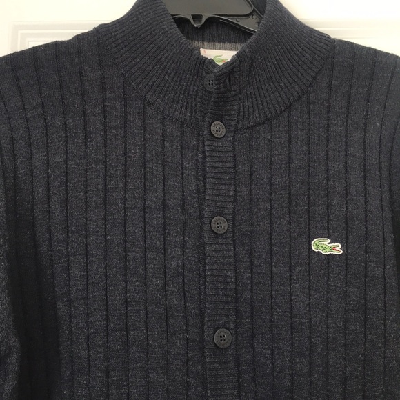 black lacoste cardigan